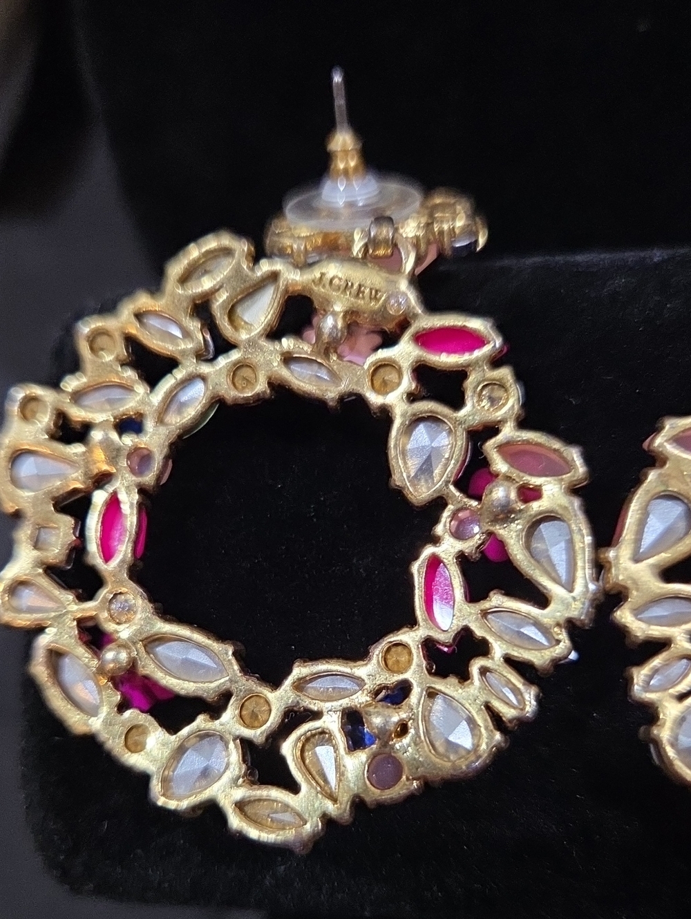J. CREW COLORFUL WREATH STATEMENT EARRINGS - Picture 3 of 3